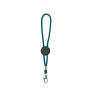 Polyester sleutelhanger met karabijnhaak en personaliseerbaar stuk
