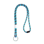Gestreepte buisvormige lanyard van terleen met verstelbare gesp