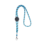 Gestreepte duurzame buisvormige RPET lanyard met karabijnhaak, 3 cm