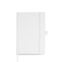 RPET-notitieboek met lint en pennenhouder, A5 formaat, blanco pagina's