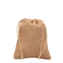 Kleine jute tas in natuurlijke kleur met twee strikjes