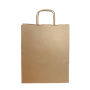 Klassieke kraftpapier tas met korte handvatten en gewicht 90 g/m²