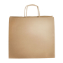 Brede tas van kraftpapier, ideaal voor boodschappen 100 g/m²