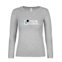 Katoenen T-shirt voor dames met lange mouwen 145 g/m² B&C met jouw bedrukking