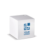 Notitieblok van wit papier met penhouder 10x10x10cm met jouw bedrukking