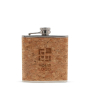 Compacte heupfles van roestvrij staal en kurk 170ml met jouw bedrukking