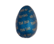 Melkchocolade in de vorm van een ei met individuele verpakking, 30g kleur blauw