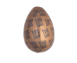 Melkchocolade in de vorm van een ei met individuele verpakking, 30g kleur brons