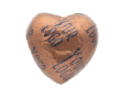 Chocolade in de vorm van een hart met individuele verpakking, 5g kleur brons
