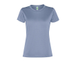 Dames t-shirt van gerecycled polyester 100 g/m² Roly Direct Slam kleur grijsachtig blauw
