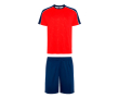 Unisex sportset korte mouw polyester 140 g/m2 Roly Direct kleur rood