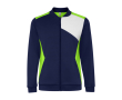 Sportjas van polyester met rits 240 g/m² Roly Direct Leros kleur limoen groen