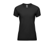 Dames sportshirt van polyester 135 g/m² Roly Direct Bahrain kleur zwart