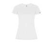 Dames sportshirt van gerecycled poly 135 g/m² Roly Direct Imola kleur wit