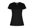 Dames sportshirt van gerecycled poly 135 g/m² Roly Direct Imola kleur zwart