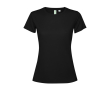 Damesshirt van gerecycled polyester 125 g/m² Roly Direct Estoril kleur zwart