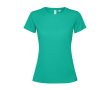 Damesshirt van gerecycled polyester 125 g/m² Roly Direct Estoril kleur smaragdgroen