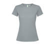 Damesshirt van gerecycled polyester 125 g/m² Roly Direct Estoril kleur grijs
