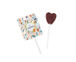 Originele lolly in hartvorm met personaliseerbare verpakking kleur kers