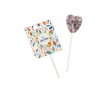 Originele lolly in hartvorm met personaliseerbare verpakking kleur lavendersmaak
