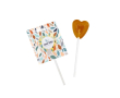 Originele lolly in hartvorm met personaliseerbare verpakking kleur oranje