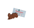 Chocolade in de vorm van een kersttrein met personaliseerbare kaart kleur wit