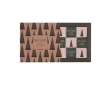 Set van 9 chocolaatjes van 5g met witte, pure en melkchocolade kleur naturel
