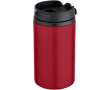 Thermische beker van gerecycled roestvrij staal met draaidekksel 250 ml kleur rood