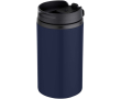 Thermische beker van gerecycled roestvrij staal met draaidekksel 250 ml kleur marineblauw