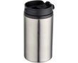 Thermische beker van gerecycled roestvrij staal met draaidekksel 250 ml kleur mat zilver