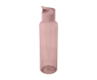 Transparante gerecyclede plastic fles met handvat op de deksel 650ml kleur rose paztel