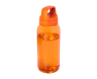 Gerecyclede plastic drinkfles voor op kantoor met breed handvat 450ml kleur oranje