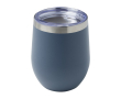 Gerecyclede roestvrijstalen en koperen vacuümgeïsoleerde beker 350ml kleur cyaan blauw