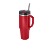 Beker met rietje en luchtisolatie met dubbele wand 1,2L kleur rood