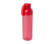 Gerecyclede plastic fles met comfortabele siliconenhandgreep 600ml kleur rood