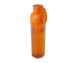 Gerecyclede plastic fles met comfortabele siliconenhandgreep 600ml kleur oranje
