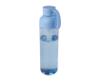 Gerecyclede plastic fles met comfortabele siliconenhandgreep 600ml kleur lichtblauw
