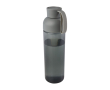 Gerecyclede plastic fles met comfortabele siliconenhandgreep 600ml kleur grijs