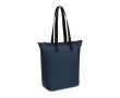Ritszak van gerecycled RPET met voorvak en sluiting kleur marineblauw