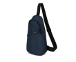 Duurzame schoudertas van gerecycled RPET met verstelbare banden kleur marineblauw