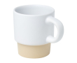 Espressokopje met kleibodem en matte afwerking 130ml kleur wit