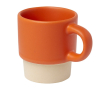 Espressokopje met kleibodem en matte afwerking 130ml kleur oranje