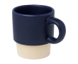 Espressokopje met kleibodem en matte afwerking 130ml kleur marineblauw