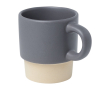 Espressokopje met kleibodem en matte afwerking 130ml kleur grijs