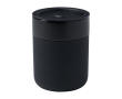 Keramische beker met siliconen wrap en plastic deksel 330ml kleur zwart
