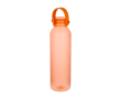 Drinkfles van gerecycled plastic met siliconen handlus 630 ml kleur oranje