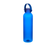 Drinkfles van gerecycled plastic met siliconen handlus 630 ml kleur koningsblauw