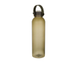 Drinkfles van gerecycled plastic met siliconen handlus 630 ml kleur donkergroen