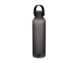 Drinkfles van gerecycled plastic met siliconen handlus 630 ml kleur zwart