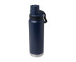 Duurzame dubbelwandige drinkfles met lekvrije schroefdop 700 ml kleur marineblauw